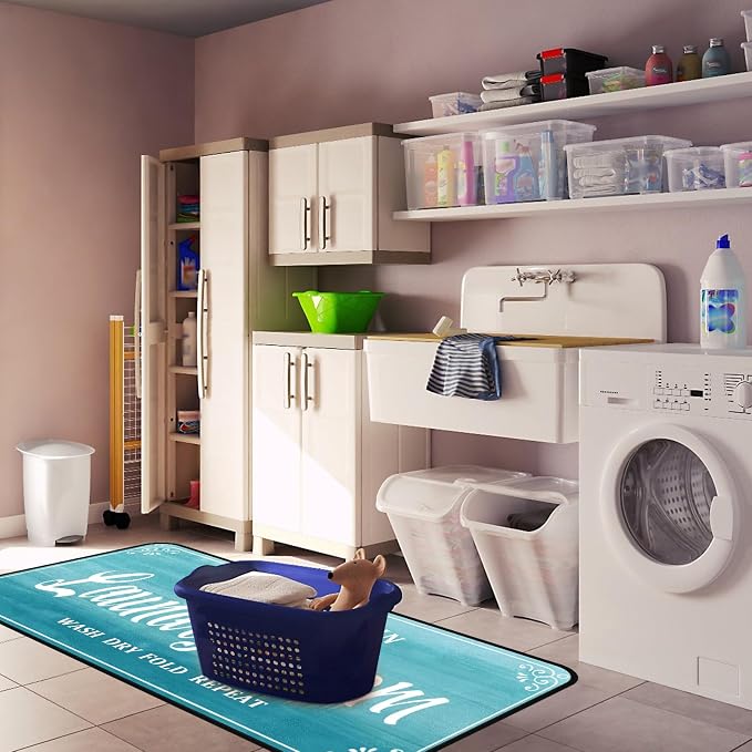 Laundry Room Rug Non Slip Floor mats Farmhouse Large Laundry Rugs - Image 2