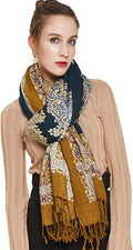 DANA XU 100% Merino Wool Extra Large Pashmina Blanket Travel Scarf Cashmere Wrap by DANAXU