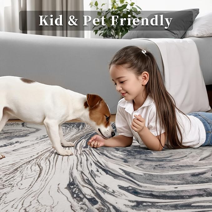 Ciicool 2x6 Washable Runner Rug, Modern Abstract Soft Hallway Rugs Runner - Image 6