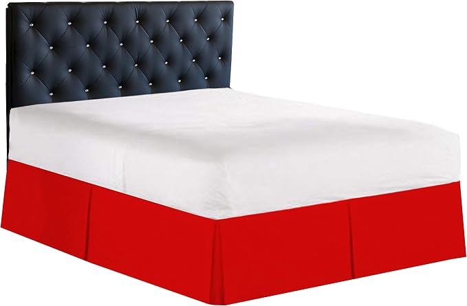 Bed Skirt - 100% Cotton 800 Thread Count Box Pleated Bed Skirt - Luxury Pleated - Image 3