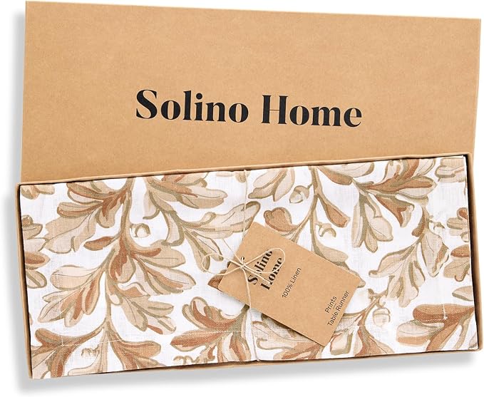 Solino Home 100% Pure Linen Fall Table Runner 72 Inches Long - Image 5
