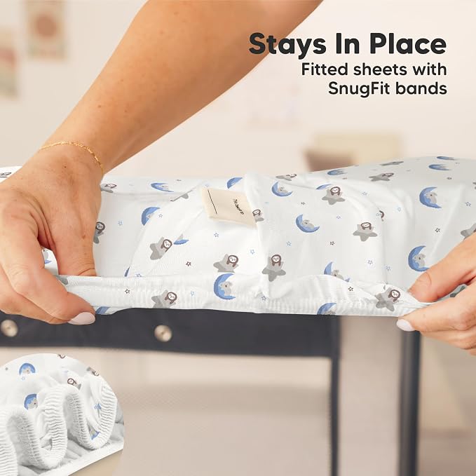 2-Pack Mini Crib Sheets Fitted - Image 6