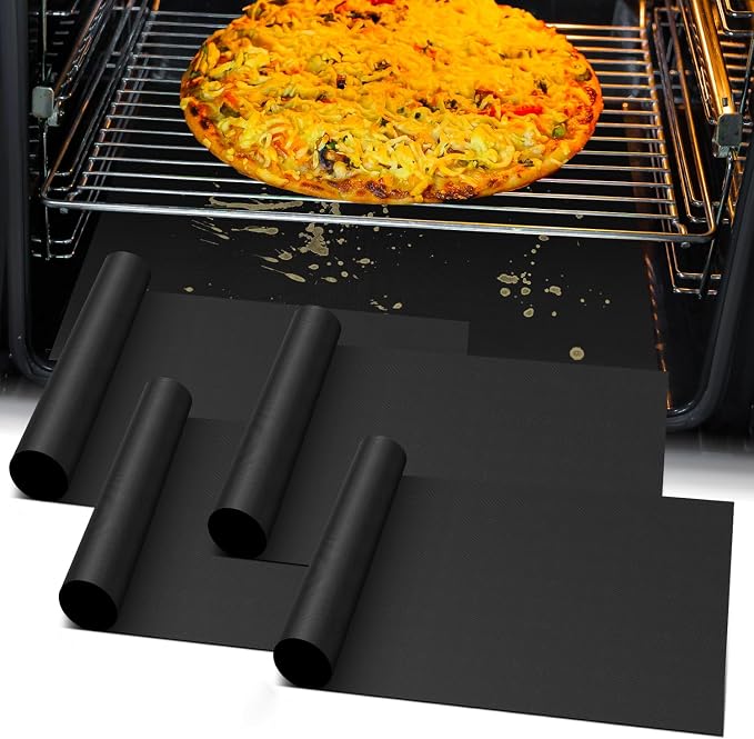 4Pack Oven Liners for Bottom of Electric Gas Oven, Thick Heavy Duty Nonstick by GoldeerkitchenBakingAccessoriesTools