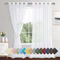 XWZO White Sheer Curtains for Bedroom, Light Filtering & Breathable Extra Wide by XWZO
