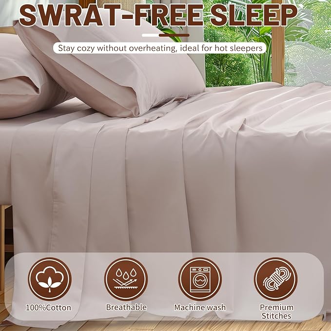 Extra Deep Pocket California King Sheets 18-24 Inch 100% Egyptian Cotton 1000 - Image 6