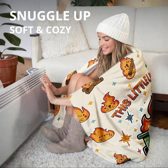 Dumpster Fire Funny Blanket, This Little Light of Mine Funny Throw Blankets - Image 5