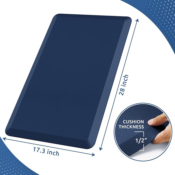 KitchenClouds Kitchen Mat Cushioned Anti Fatigue Rug 17.3"x28" Waterproof Non - Image 2