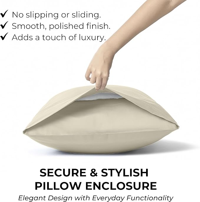 100% Natural Cotton Sheets Queen Size Bed Set | 500 TC Single-Ply Sateen Weave - Image 5