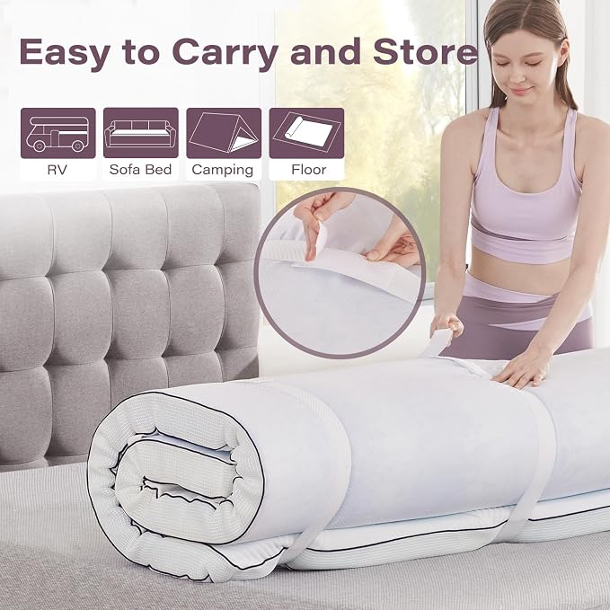 2 Inch Memory Foam Mattress Topper Twin Size - Image 7