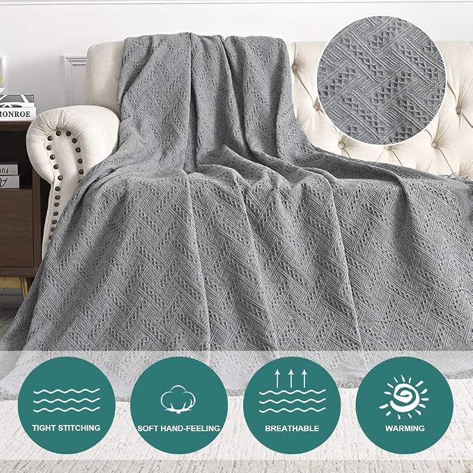 MYSKY HOME Couch Cover Sofa Covers Small Chair Cover Grey Geometrical Couch - Image 3