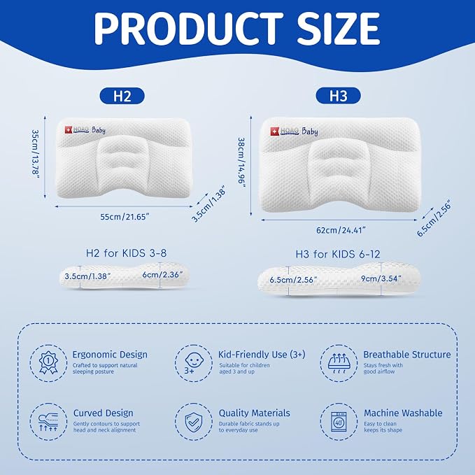 Toddler Pillow with Pillowcase, Breathable & Cozy Machine Washable Kids Pillow - Image 5