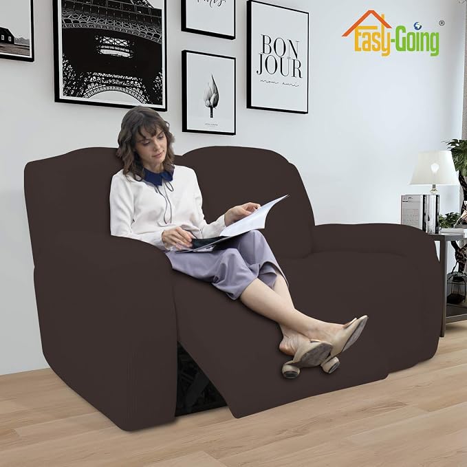 Easy-Going 6 Pieces Recliner Loveseat Stretch Sofa Slipcover Sofa Cover - Image 2