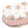 Gllquen Baby Bassinet Sheets Set 2-Pack, Breathable Cozy Bassinet Fitted Sheet by GLLQUENBABY