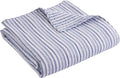 Levtex Home - Tobago Stripe Blue - Quilted Throw - 50x60in. - White by LevtexHome