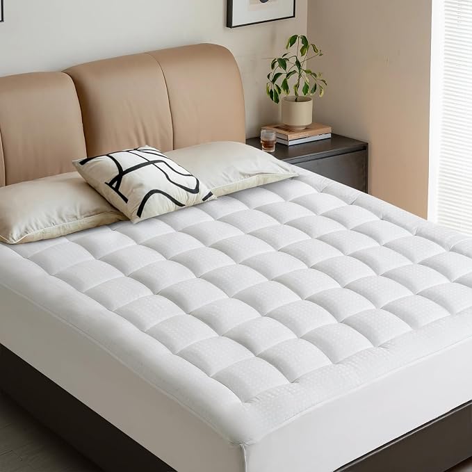 LEISURE TOWN Mattress Pad Full Size Soft Cotton Mattress Cover, Quilted Fitted - Image 6