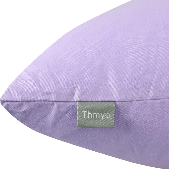 4-Pack 100% Cotton Comfortable Solid Decorative Throw Pillow Case, Thmyo Square - Image 8