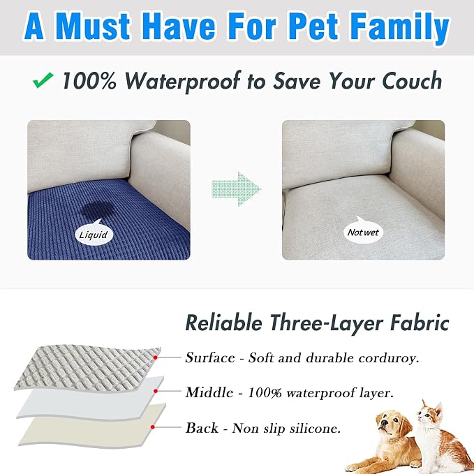 Couch Arm Covers, Sofa Arm Covers, Waterproof Armrest Cover - Image 3