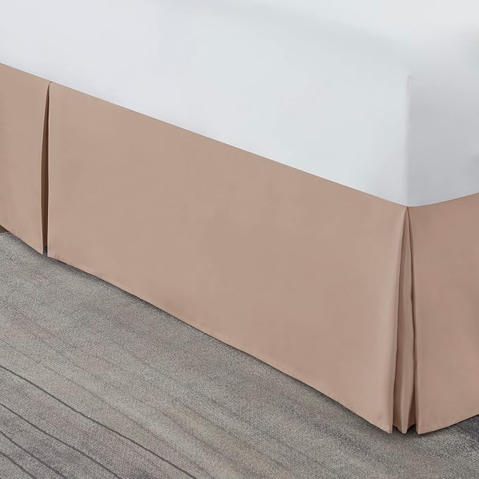 Nestl Taupe Full XL Bed Skirt - Image 8
