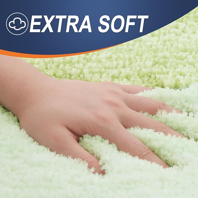 OLANLY Bathroom Rugs Mat 24x16, Extra Soft Absorbent Microfiber Bath Rugs - Image 3