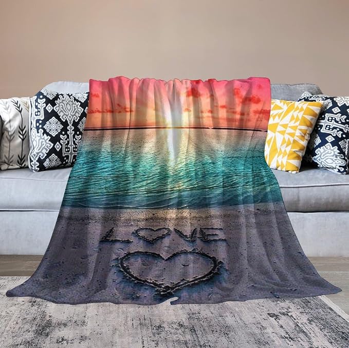 Love Ocean Beach Blanket - Image 2