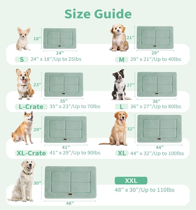 MADE 4 PETS Dog Crate Pad Bed for Large Dogs, Washable & Reversible, Anti-Slip - Image 5