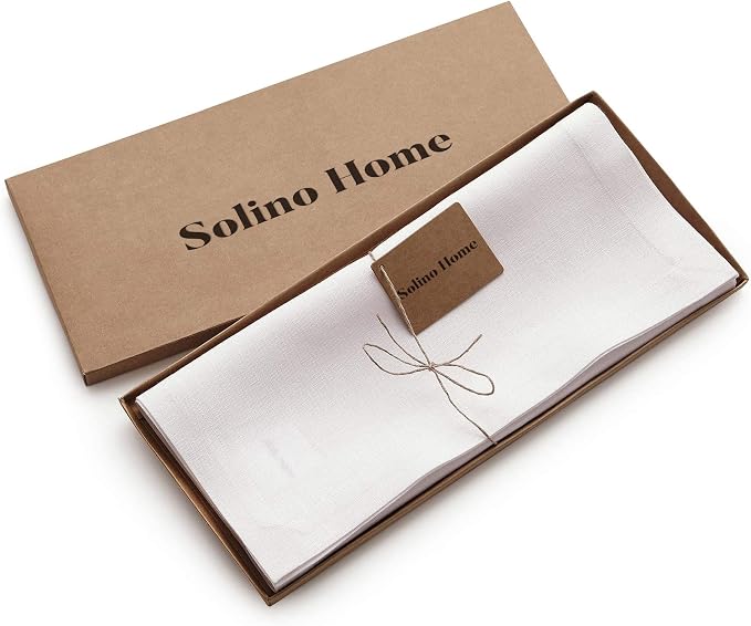 Solino Home Linen White Table Runner 90 Inches Long - Image 5