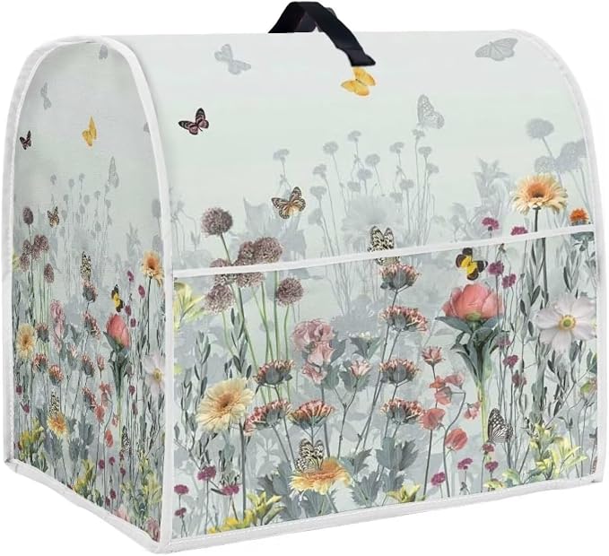 Floral Mixer Covers for Kitchen Aid 4.5-5 Quart Mixer Dust Cover by HUISEFOR