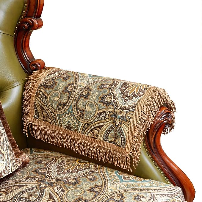 LUFEIJIASHI Luxury Couch Arm Covers, Washable Armrest Protectors by LUFEIJIASHI