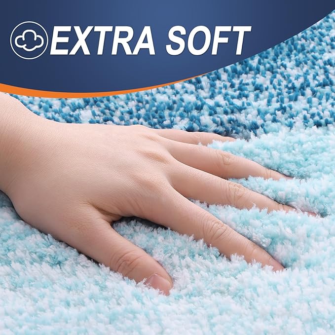 OLANLY Luxury Toilet Rugs U-Shaped 24x20, Extra Soft and Absorbent Microfiber - Image 3