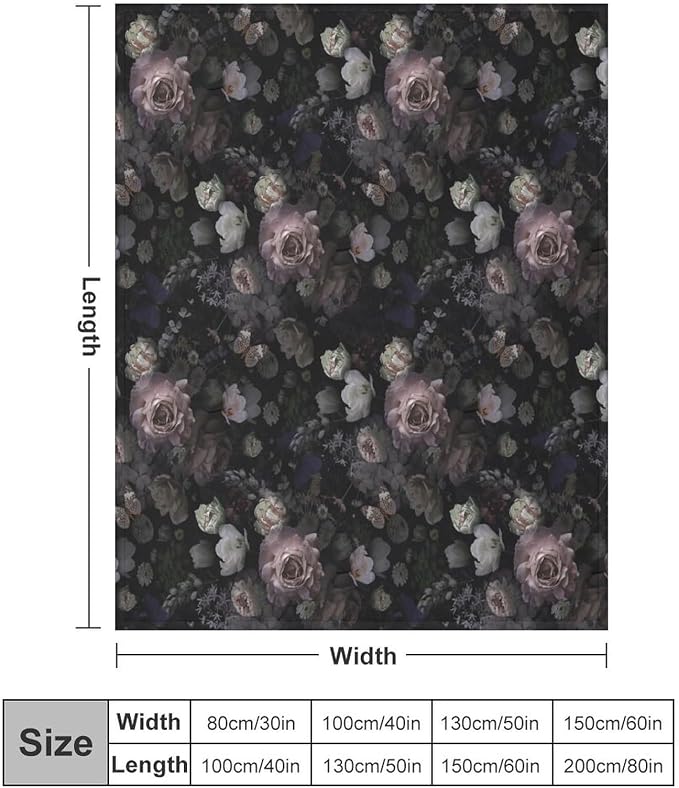 Vintage Gothic Floral Blanket - Image 2