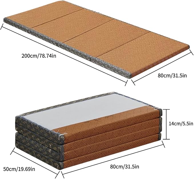 Japanese Traditional Tatami Mattress, Coconut Coir Tatami Mat, Foldable - Image 3