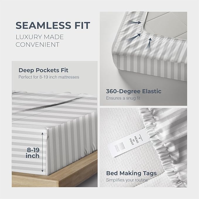 THREAD SPREAD Egyptian Cotton Sheets King Size - Image 5