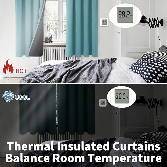 BGment 100% Blackout Curtains 63 Inches Long 2 Panels - Image 4