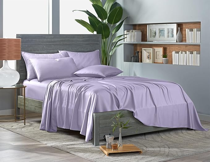 Pure Bamboo King Sheets, Genuine 100% Organic Viscose Derived from Bamboo Bed - Image 3