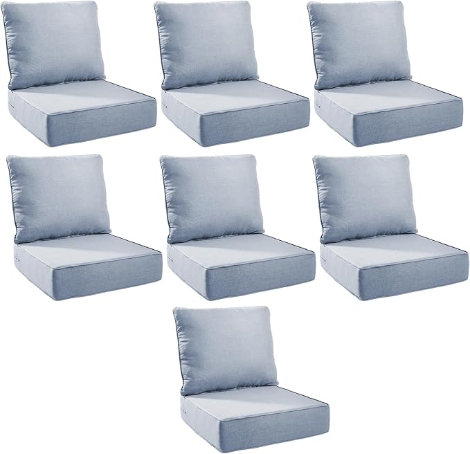 Outdoor Cushion Set for Furniture Patio Furniture, UV Resistant, Water Resistant by PLANNTONNEO