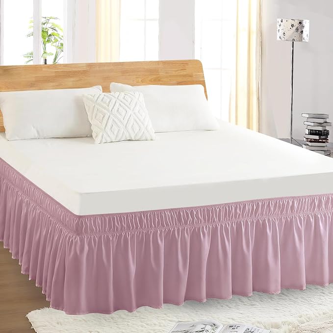 Full Bed Skirt, Elastic Wrap Around Bed Skirt Full Size, Bed Skirts - Image 5