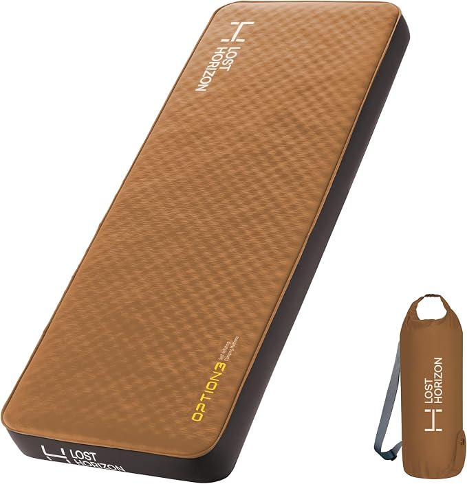 LOSTHORIZON Air & Foam Camping Mattress, Self-Inflating Sleeping Pad, 4.5" Thick by LOSTHORIZON