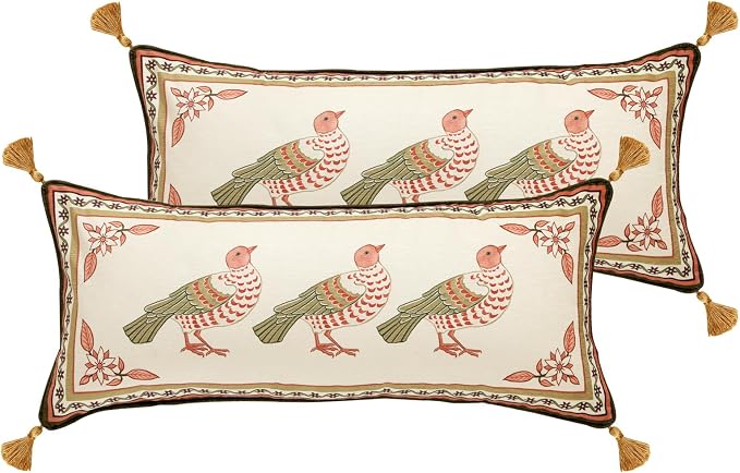 Rectangle Throw Pillow Covers Pack of 2, Velvet Farmhouse by bilingaier