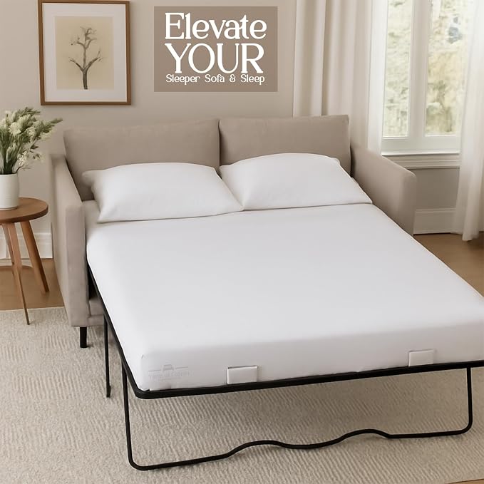 Sleeper Sofa 4 Piece Bed Sheet Set Premium Quality 100% Cotton 500 Thread Count - Image 4
