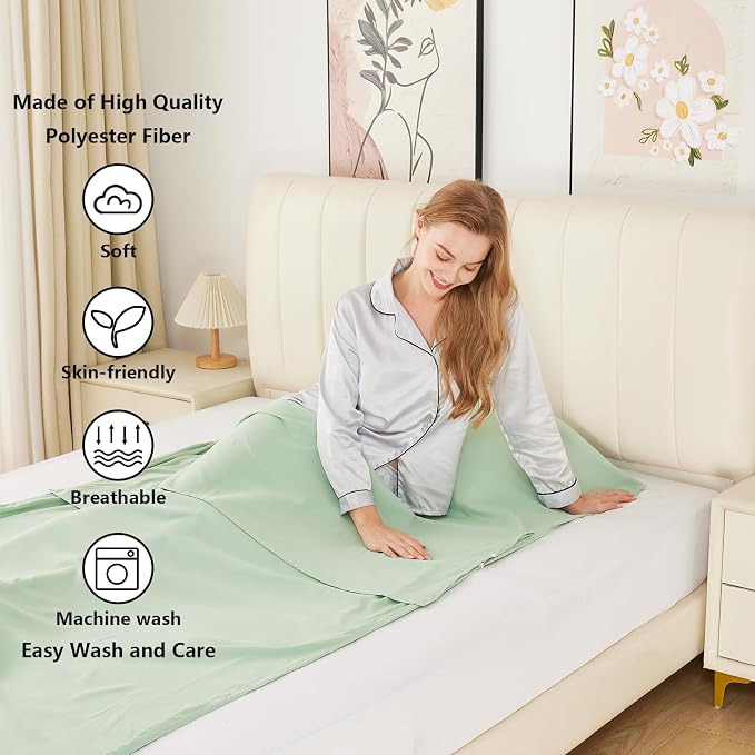 Sleeping Bag Liner Camping Adult Sleep Sack Lightweight Travel Sheet - Image 3