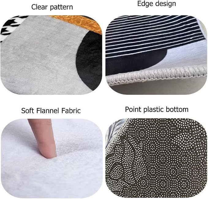 Galaxy Game Area Rug Music Headphone Rugs Colorful Throw Rug Non-Slip Carpet - Image 3