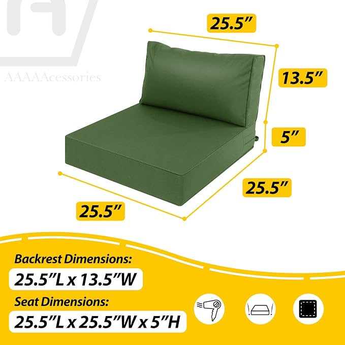 AAAAAcessories Outdoor Deep Seat Cushions, Waterproof, Fade-Resistant Patio - Image 5