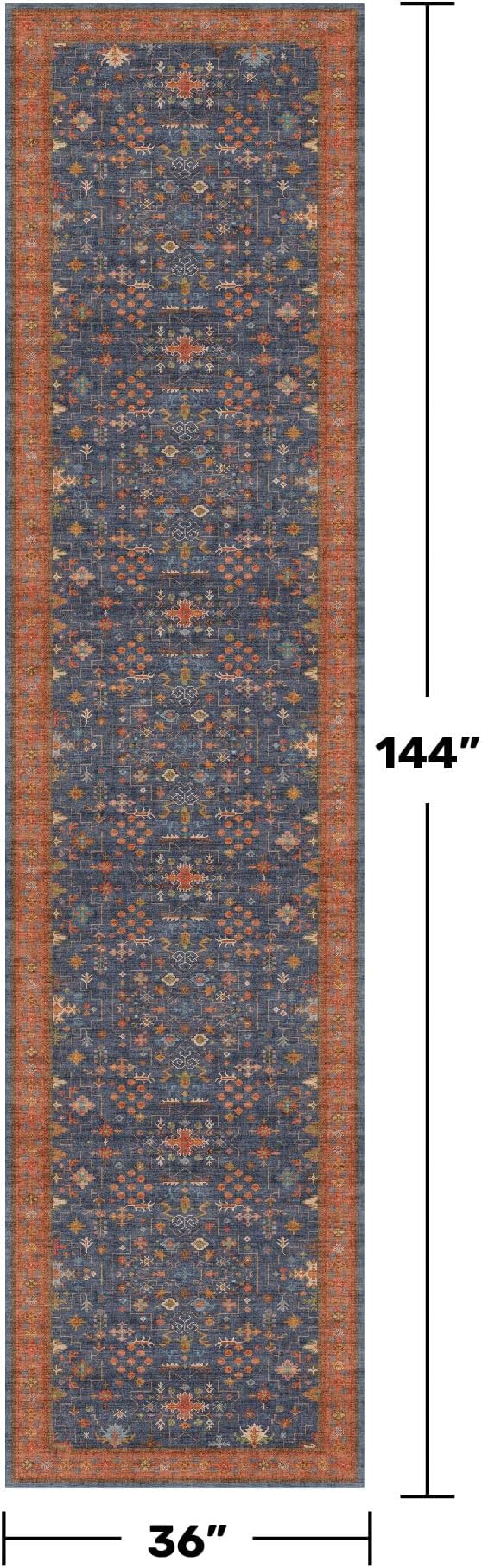 Washable 12 ft Long Runner for Kitchen Floor - Image 2