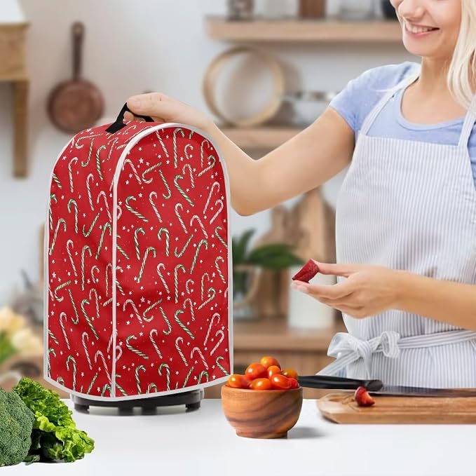 Christmas Teal Blender Cover for Kitchen Countertop Xmas Small Appliance Dust - Image 2