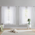 NICETOWN White Sheer Curtains 72 inches Long 4 Panels, 42 inch Wide Rod Pocket by NICETOWN