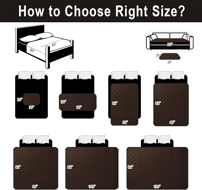 100% Waterproof Dog Bed Cover 102x82 in Reversible Reusable Camping Mat - Image 5