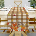 Happy Fall Table Runner, Fall Leaves Squirrel Table Runners, Fall Decor Table by Hliyty