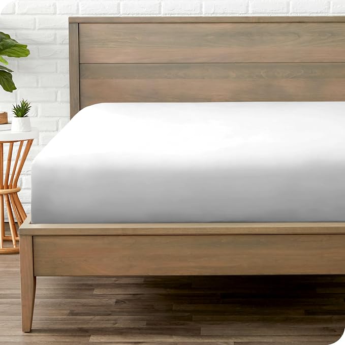 Bare Home Fitted Bottom Sheet Short Queen Size by BareHome