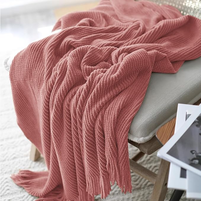 inhand Coral Pink Throw Blanket - Image 3