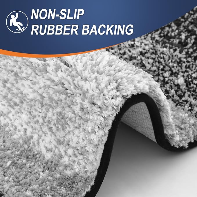 OLANLY Bathroom Runner Rugs 40x24, Extra Soft Absorbent Microfiber Bath Rugs - Image 4